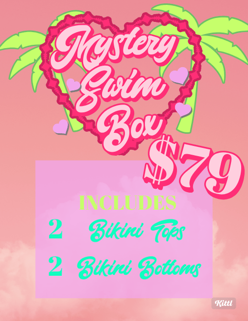 MYSTERY SWIM BOX- 2 SWIM TOPS AND 2 SWIM BOTTOMS