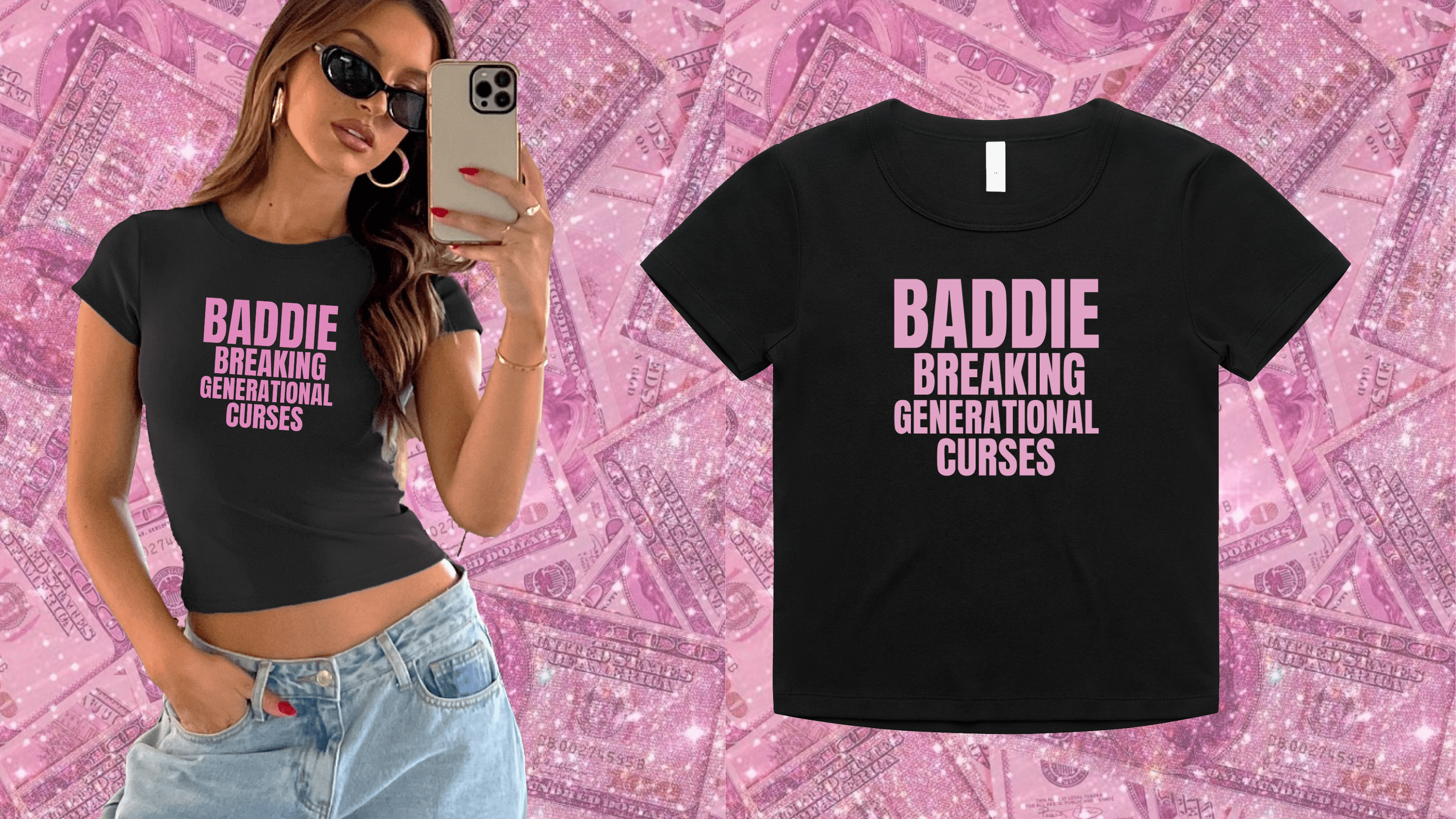 Baddie Breaking Generational Curses Rib Baby Tee