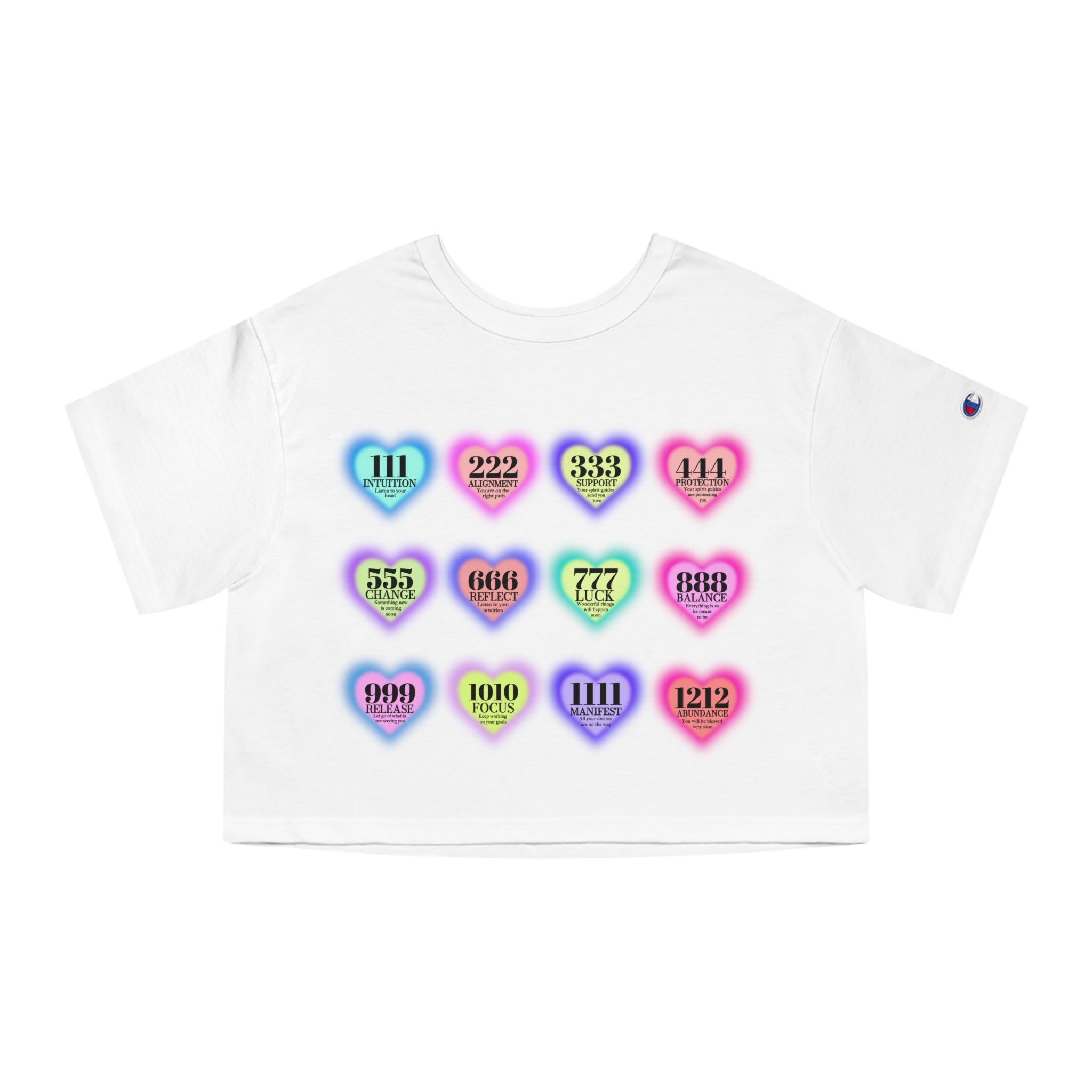 ANGEL NUMBERS CROPPED T-SHIRT