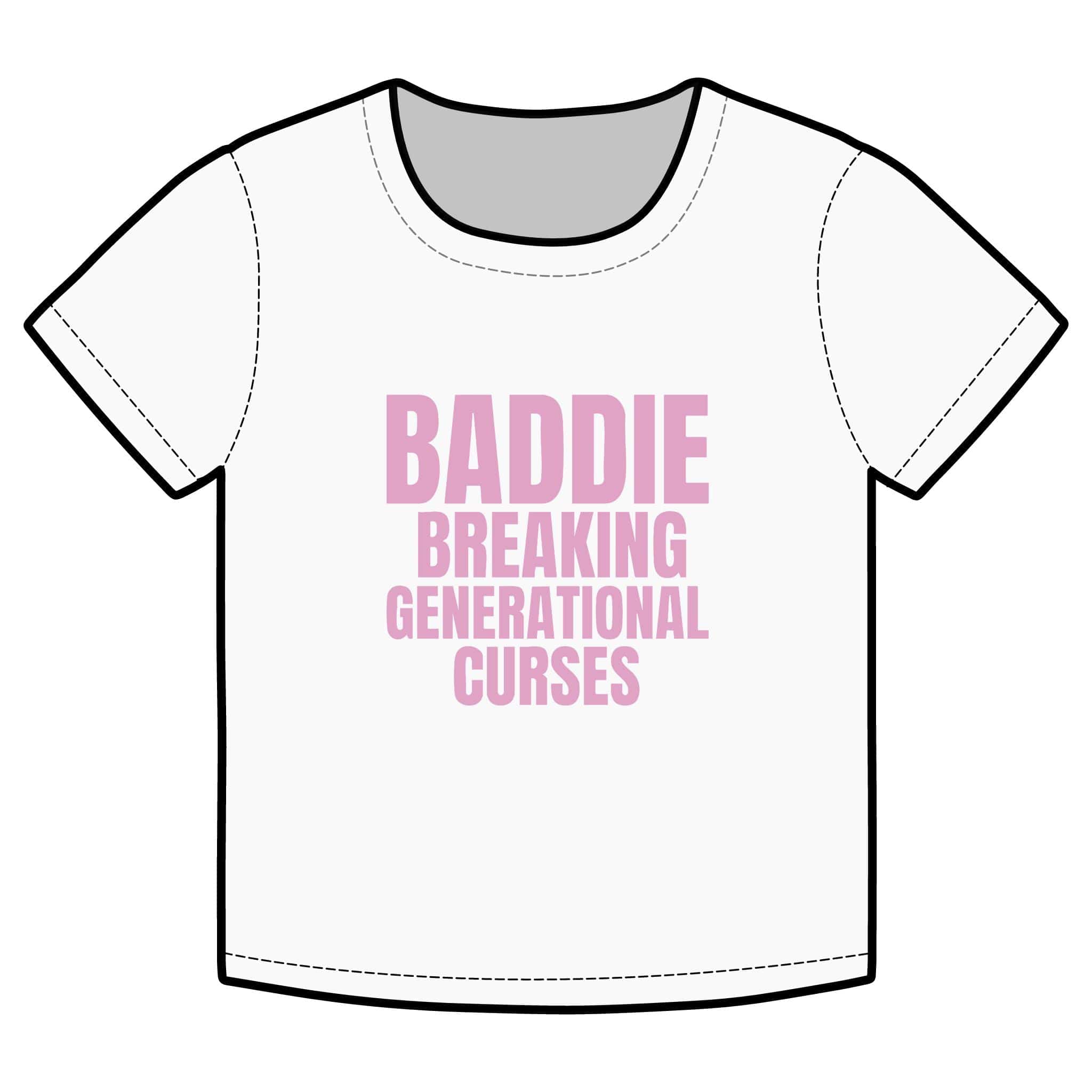 Baddie Breaking Generational Curses Rib Baby Tee